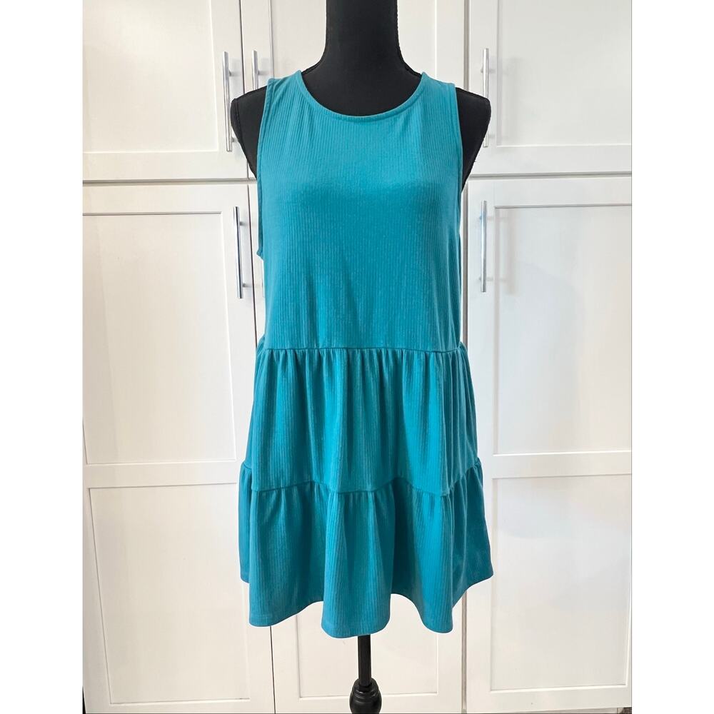 TORRID Super Soft Rib Knit Tank Top Women's Plus Size 2 Scoop Neck Teal Blue 2X - Picture 2 of 10